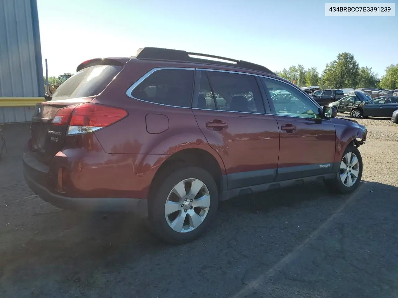 2011 Subaru Outback 2.5I Premium VIN: 4S4BRBCC7B3391239 Lot: 62425675