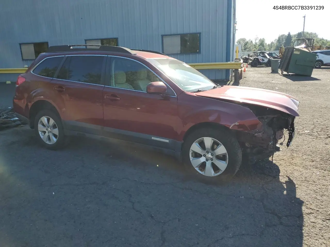 2011 Subaru Outback 2.5I Premium VIN: 4S4BRBCC7B3391239 Lot: 62425675