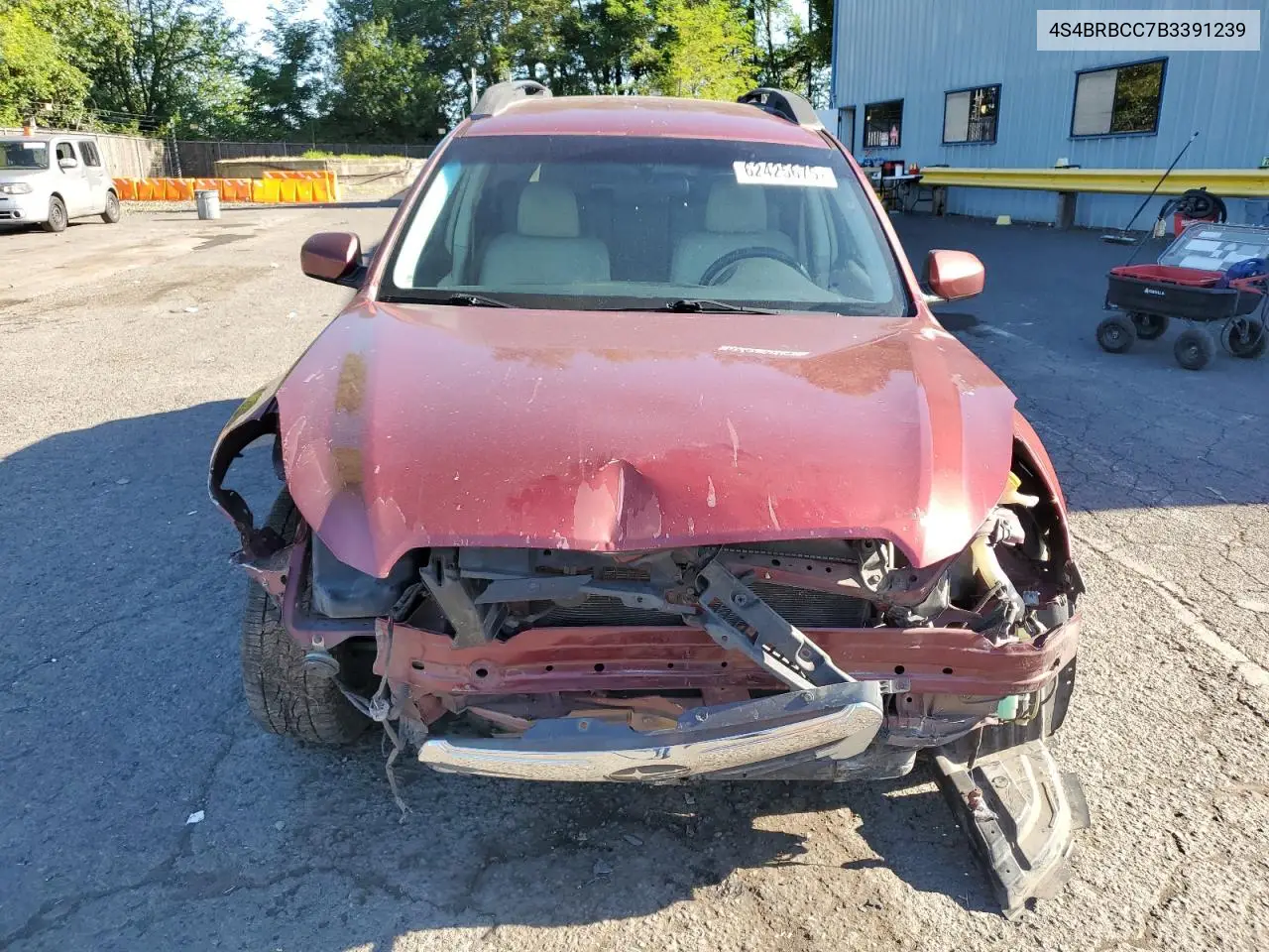 2011 Subaru Outback 2.5I Premium VIN: 4S4BRBCC7B3391239 Lot: 62425675