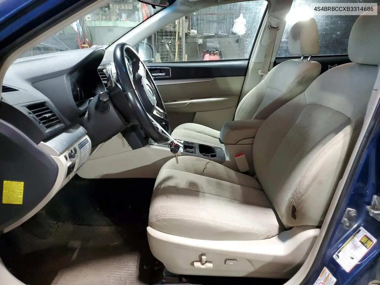 2011 Subaru Outback 2.5I Premium VIN: 4S4BRBCCXB3314686 Lot: 62468265