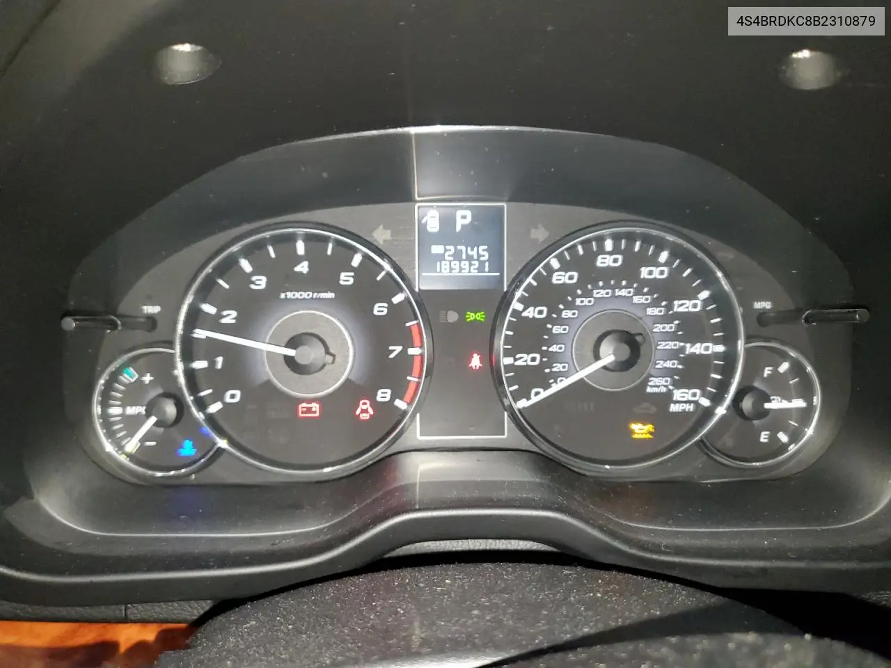 2011 Subaru Outback 3.6R Limited VIN: 4S4BRDKC8B2310879 Lot: 62555425
