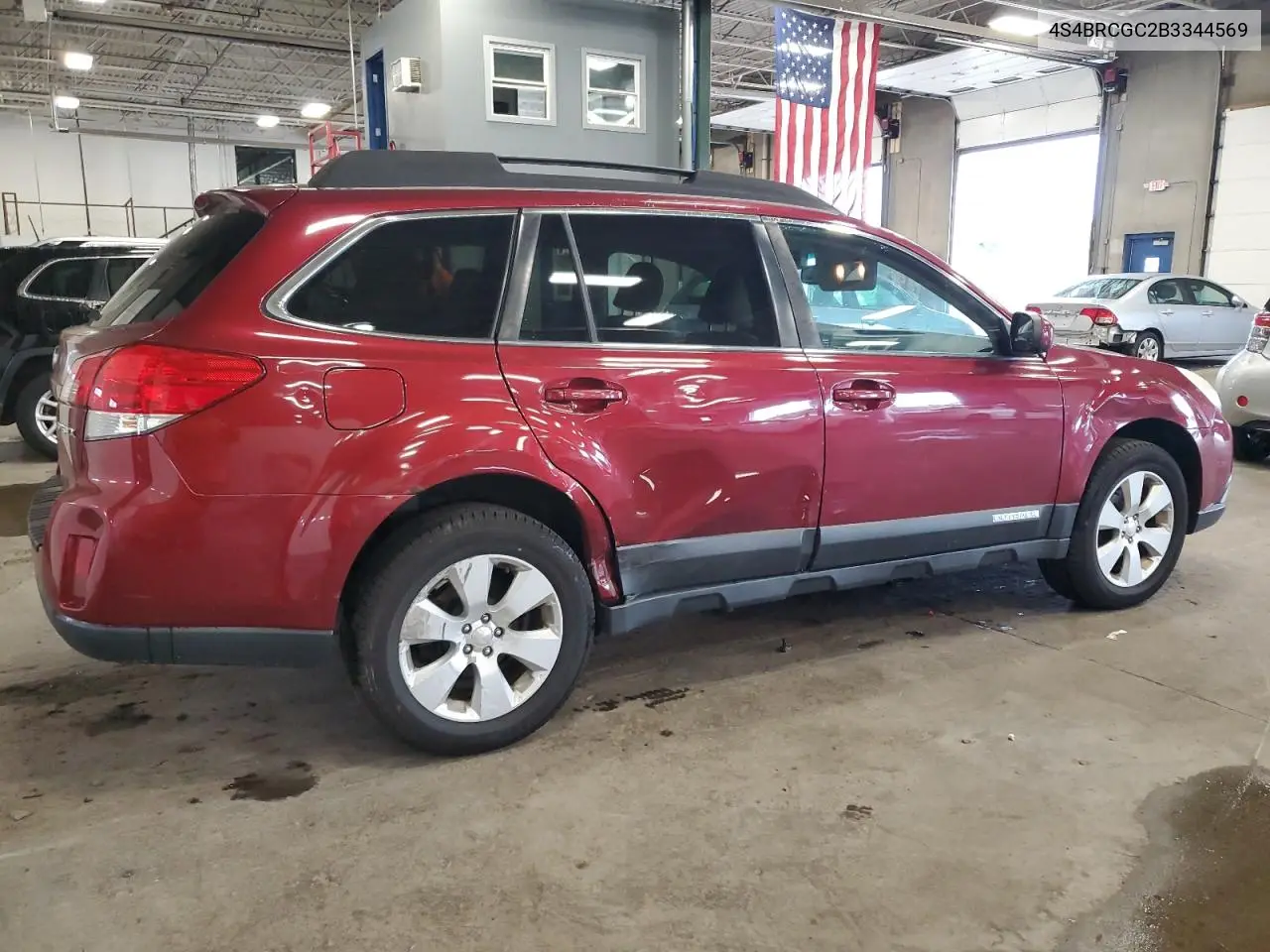 2011 Subaru Outback 2.5I Premium VIN: 4S4BRCGC2B3344569 Lot: 62605655