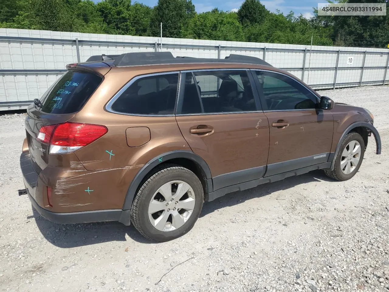 4s4brclc9b3311994 4S4BRCLC9B3311994 2011 Subaru Outback 2.5I Limited
