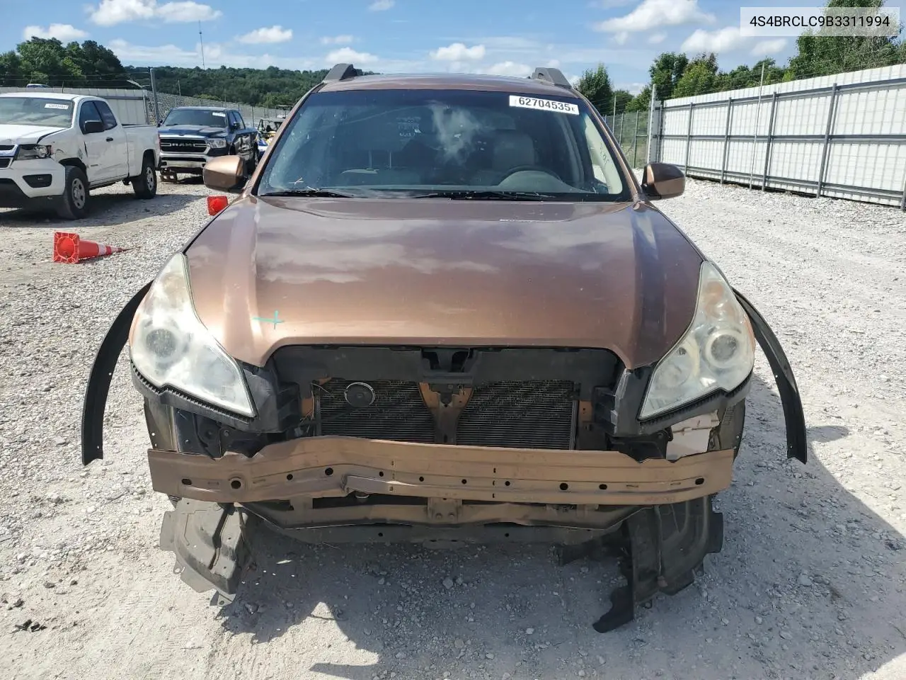 4s4brclc9b3311994 4S4BRCLC9B3311994 2011 Subaru Outback 2.5I Limited