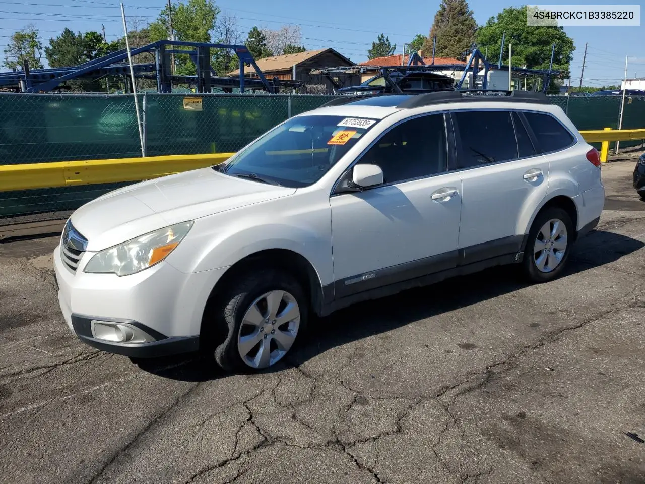 2011 Subaru Outback 2.5I Limited VIN: 4S4BRCKC1B3385220 Lot: 62753535