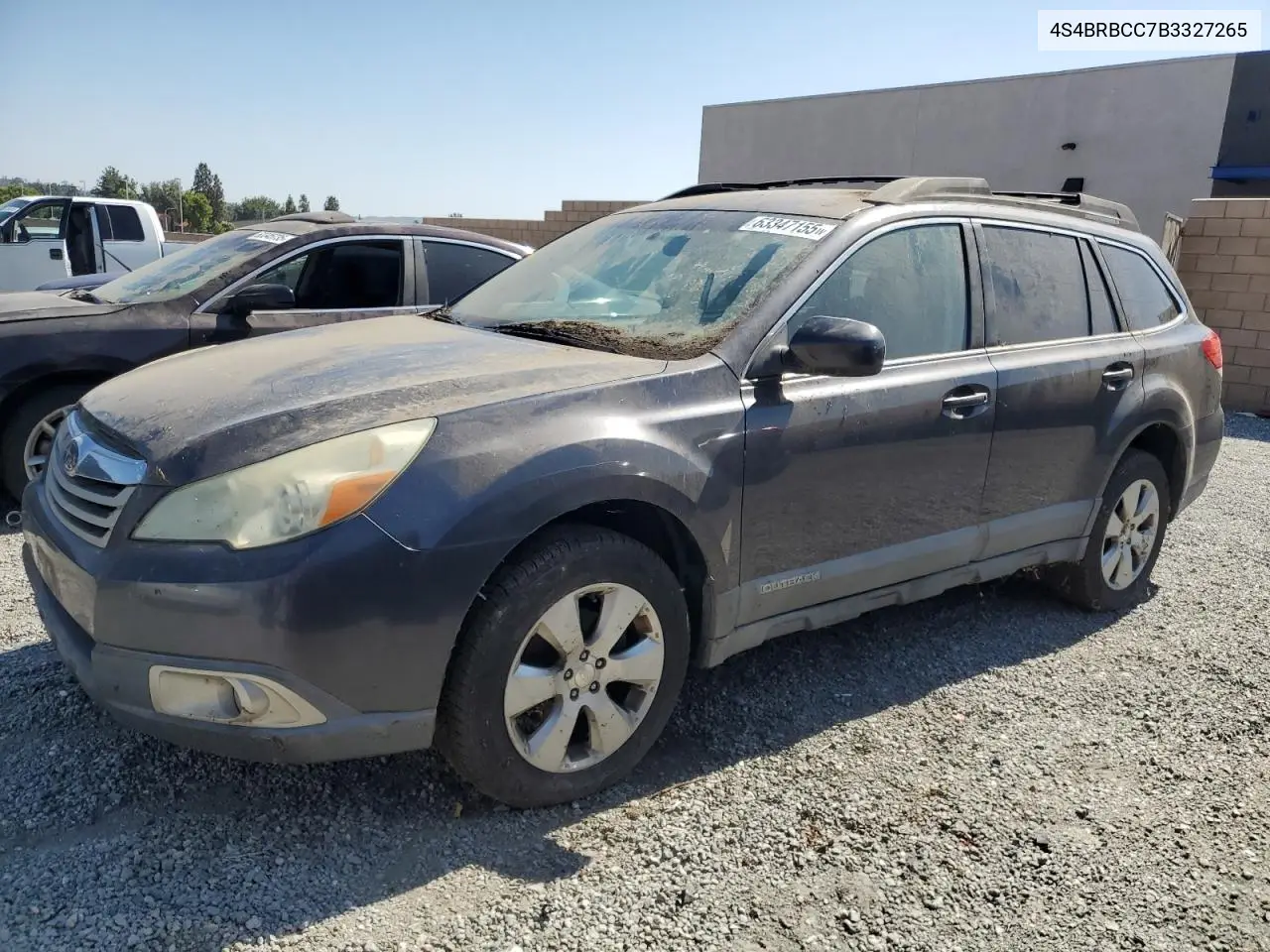 2011 Subaru Outback 2.5I Premium VIN: 4S4BRBCC7B3327265 Lot: 63347155