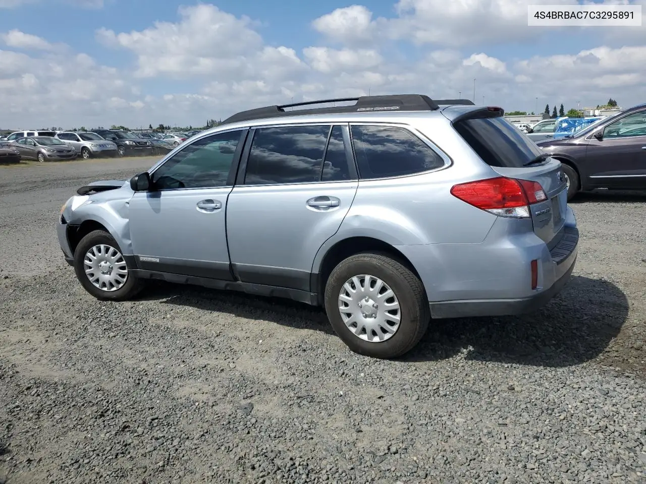 2012 Subaru Outback 2.5I VIN: 4S4BRBAC7C3295891 Lot: 54634125