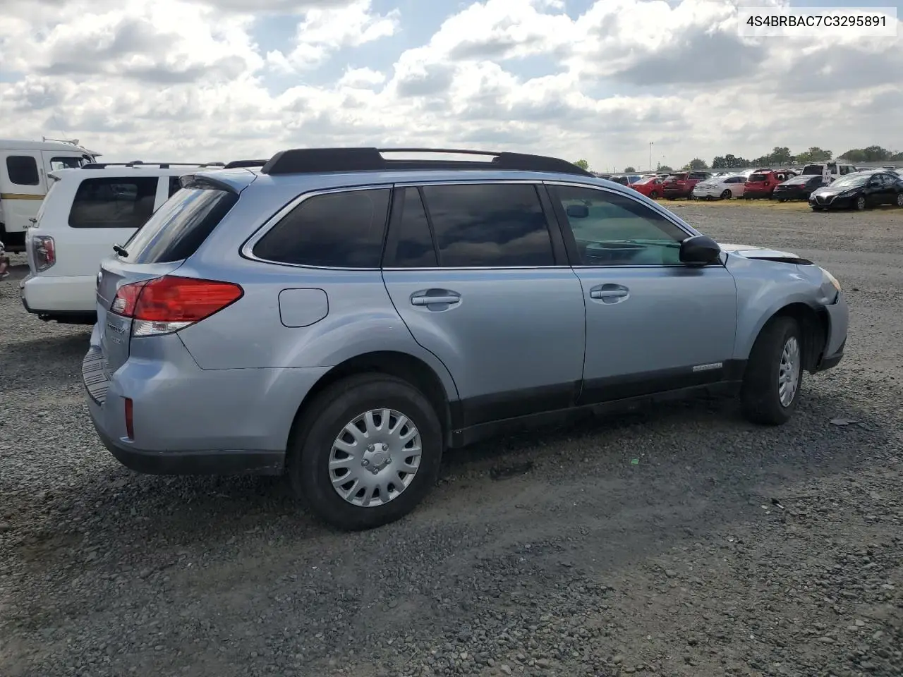 2012 Subaru Outback 2.5I VIN: 4S4BRBAC7C3295891 Lot: 54634125