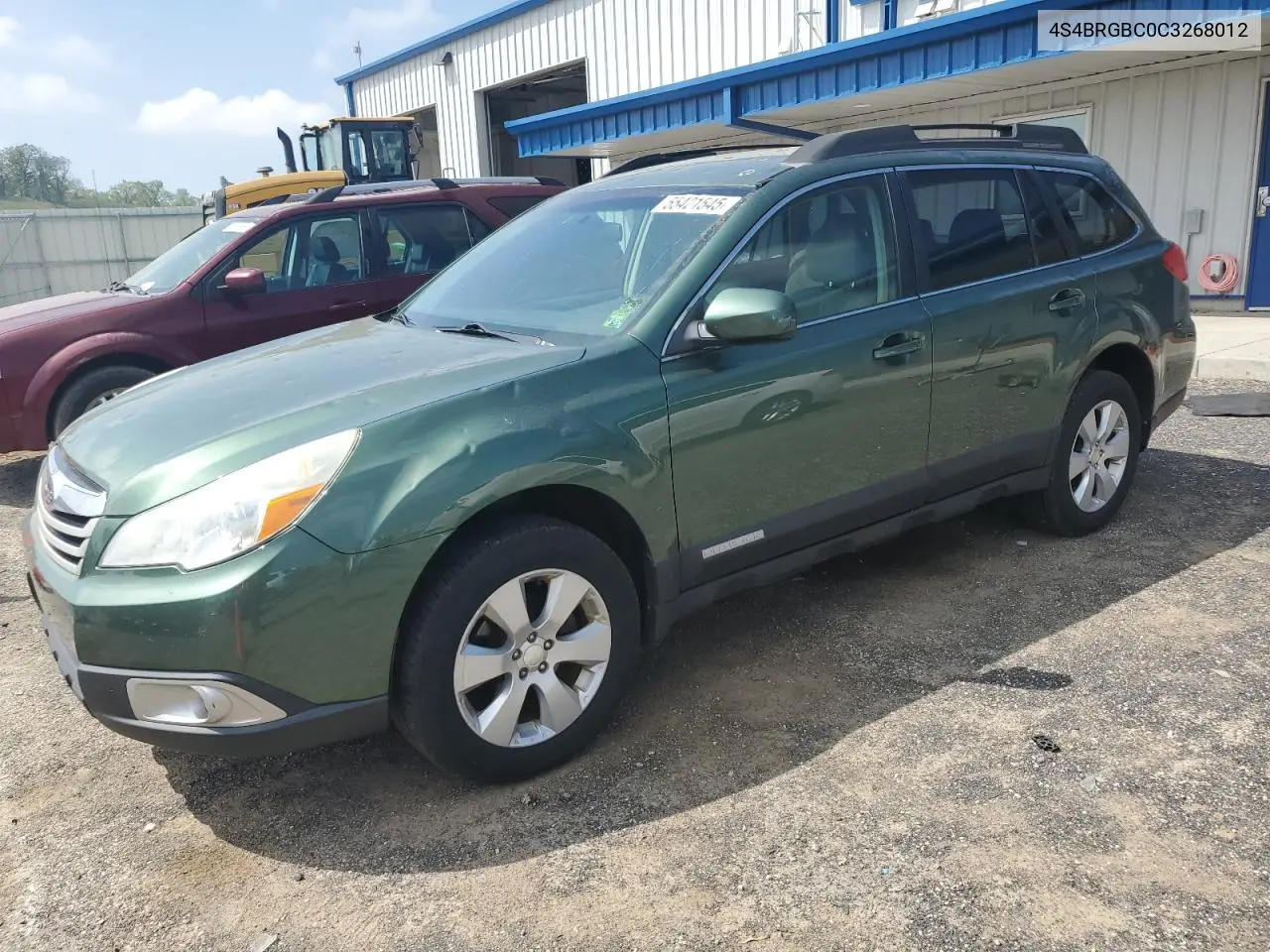 2012 Subaru Outback 2.5I Premium VIN: 4S4BRGBC0C3268012 Lot: 55421545