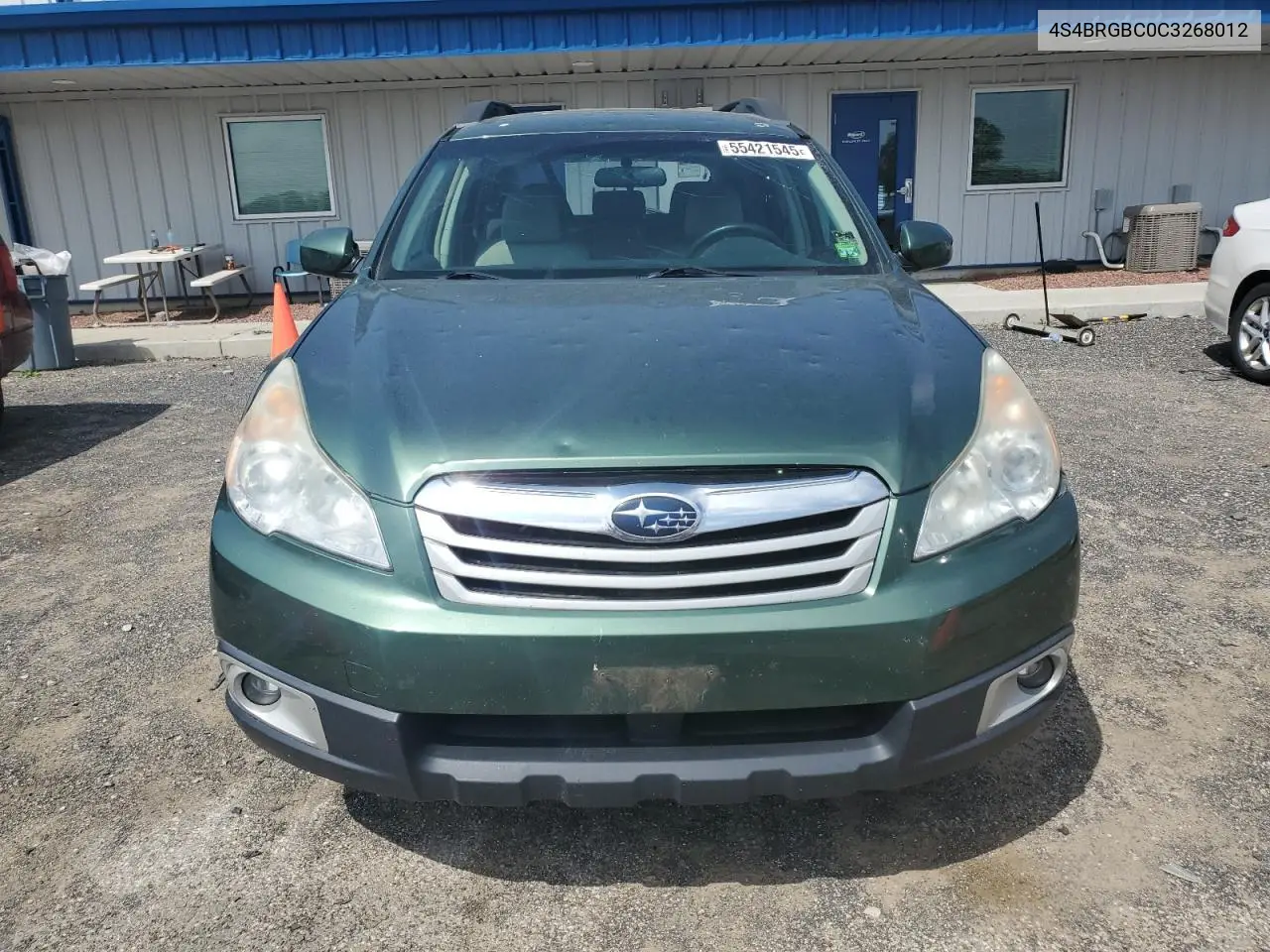 2012 Subaru Outback 2.5I Premium VIN: 4S4BRGBC0C3268012 Lot: 55421545