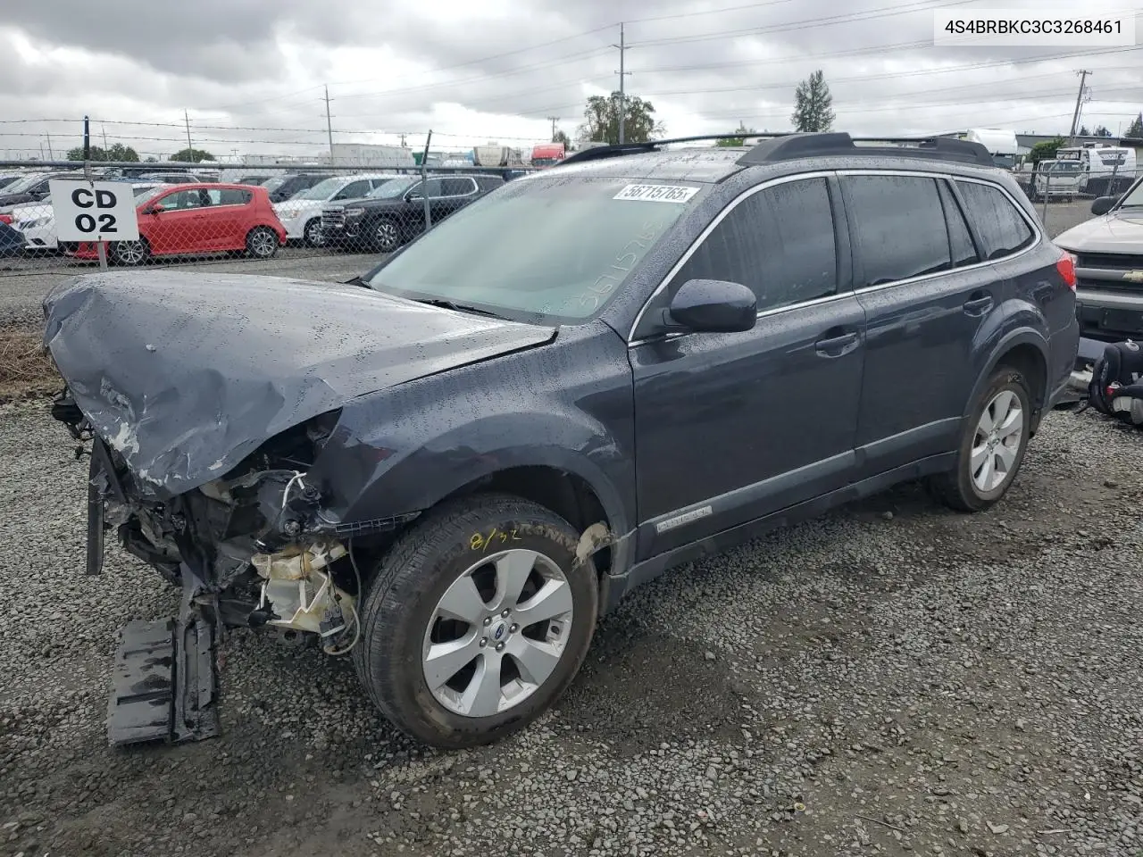 2012 Subaru Outback 2.5I Limited VIN: 4S4BRBKC3C3268461 Lot: 56715765