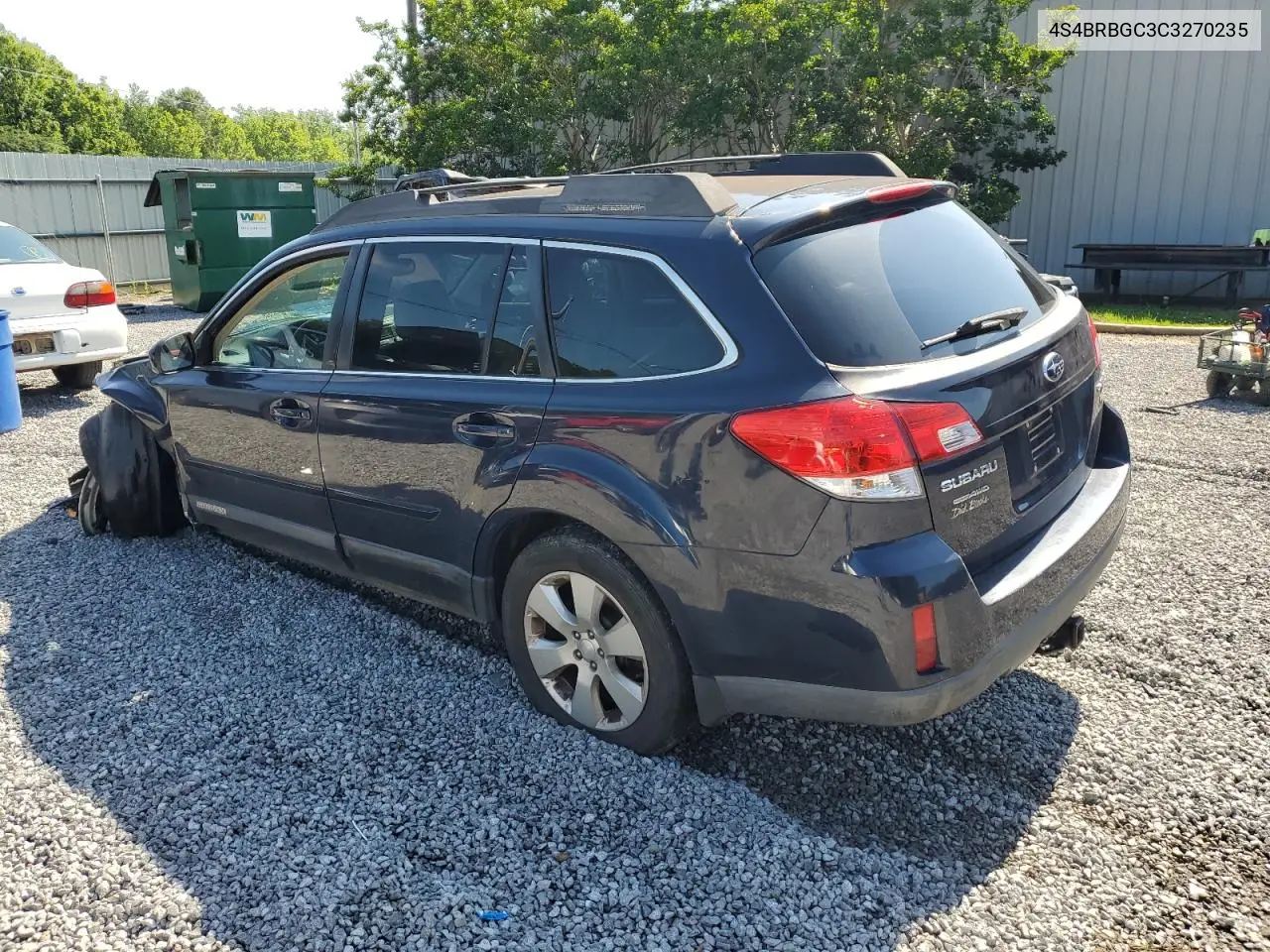 2012 Subaru Outback 2.5I Premium VIN: 4S4BRBGC3C3270235 Lot: 61853075