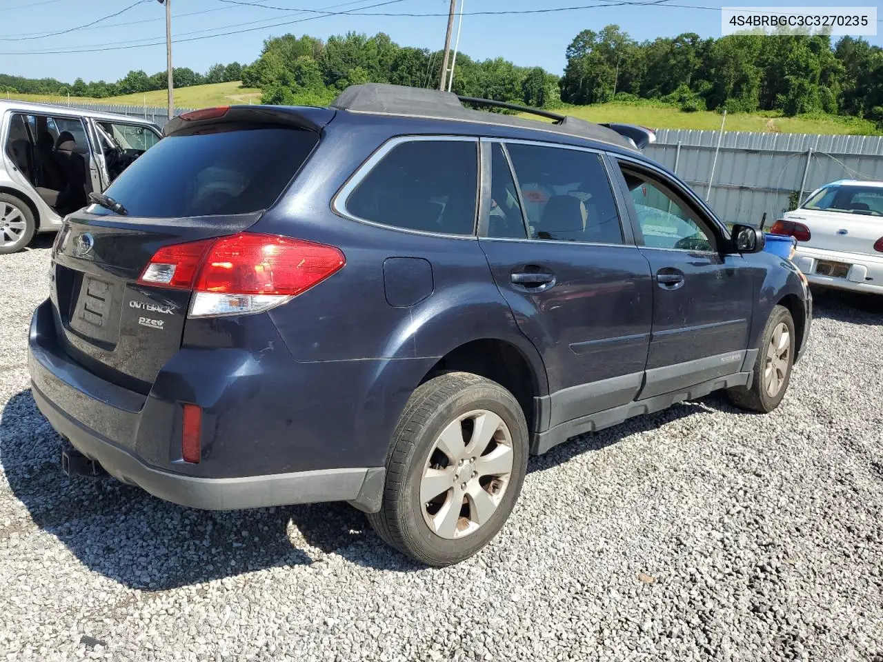 2012 Subaru Outback 2.5I Premium VIN: 4S4BRBGC3C3270235 Lot: 61853075