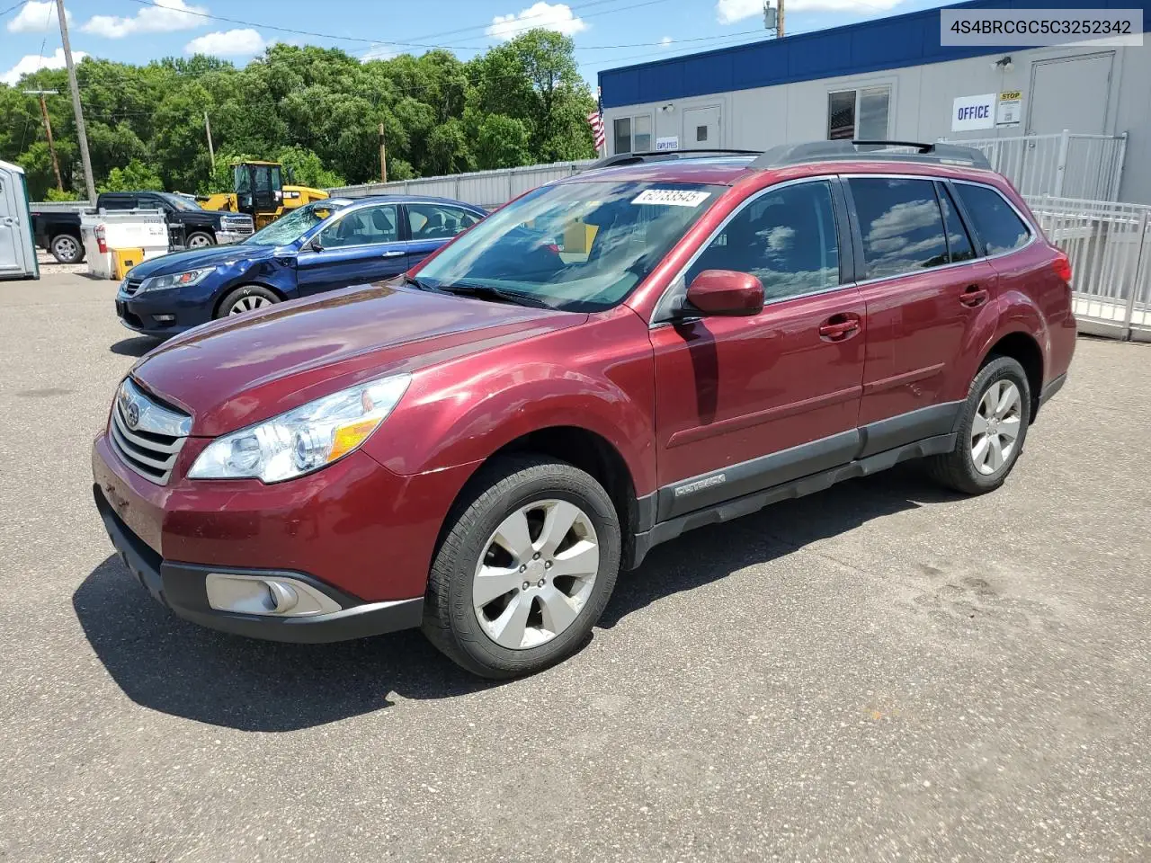 2012 Subaru Outback 2.5I Premium VIN: 4S4BRCGC5C3252342 Lot: 62733545