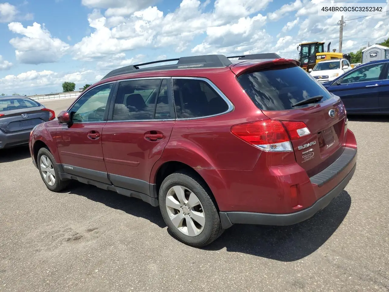 2012 Subaru Outback 2.5I Premium VIN: 4S4BRCGC5C3252342 Lot: 62733545