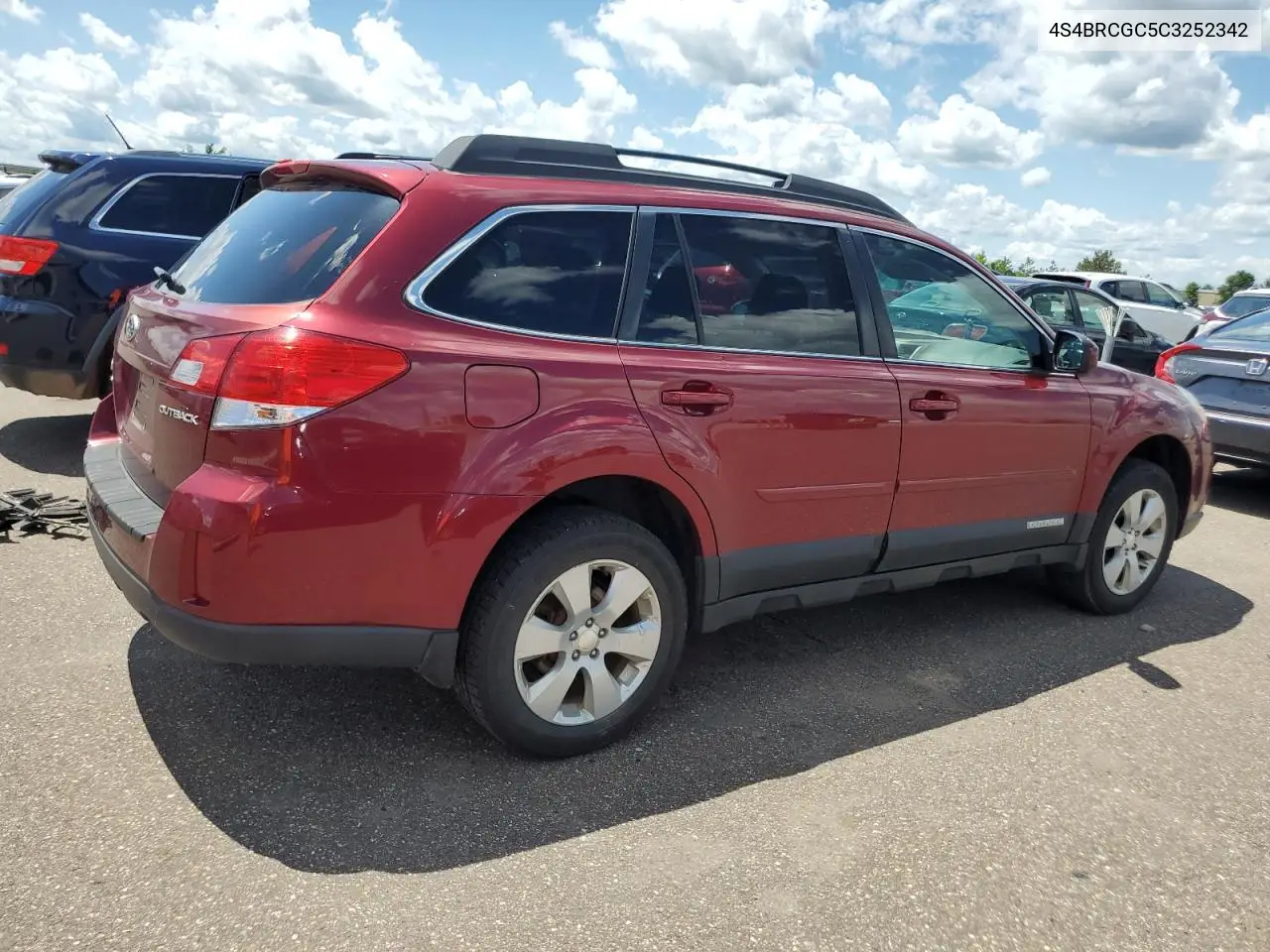 2012 Subaru Outback 2.5I Premium VIN: 4S4BRCGC5C3252342 Lot: 62733545