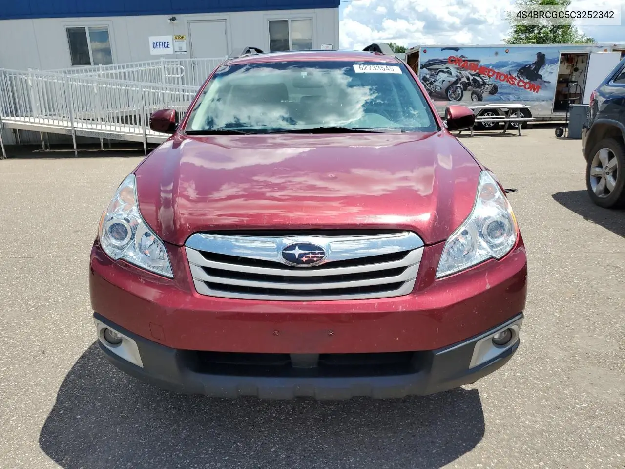 2012 Subaru Outback 2.5I Premium VIN: 4S4BRCGC5C3252342 Lot: 62733545