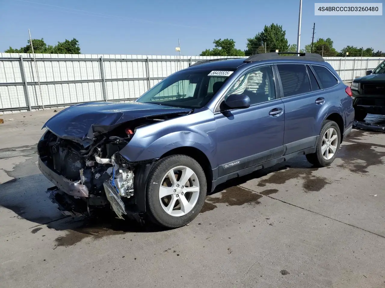 2013 Subaru Outback 2.5I Premium VIN: 4S4BRCCC3D3260480 Lot: 56435525