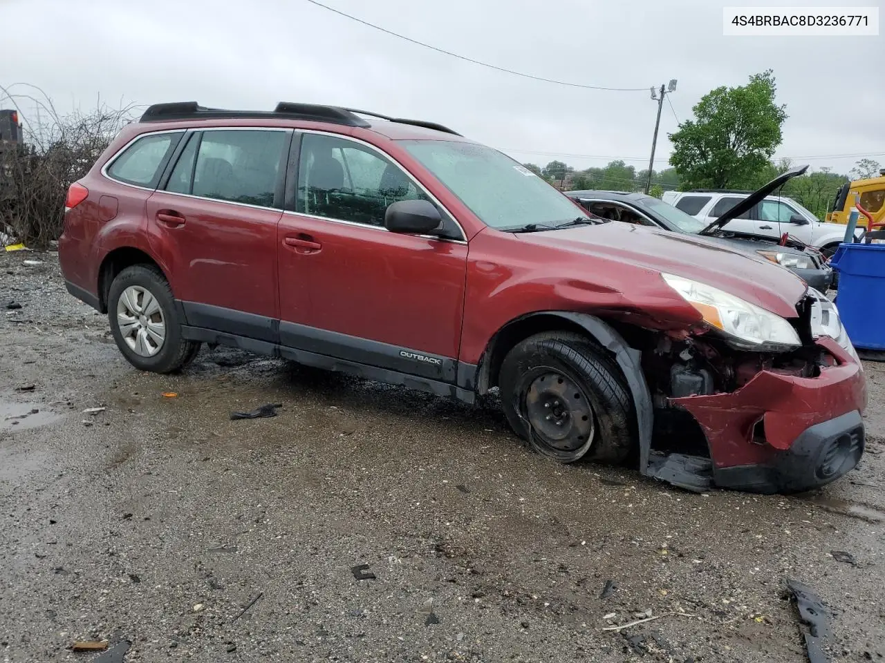 2013 Subaru Outback 2.5I VIN: 4S4BRBAC8D3236771 Lot: 56848065