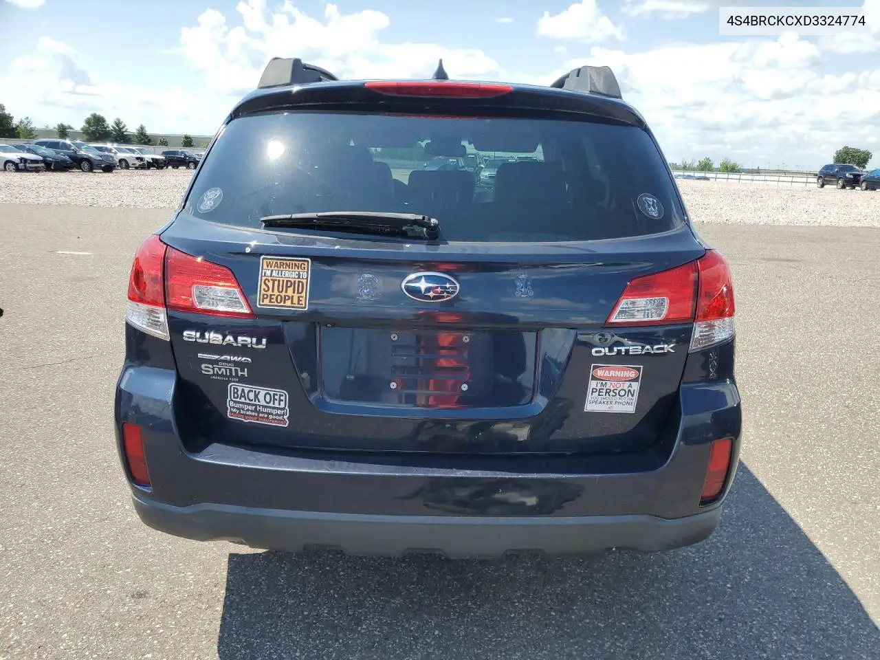 2013 Subaru Outback 2.5I Limited VIN: 4S4BRCKCXD3324774 Lot: 61650405