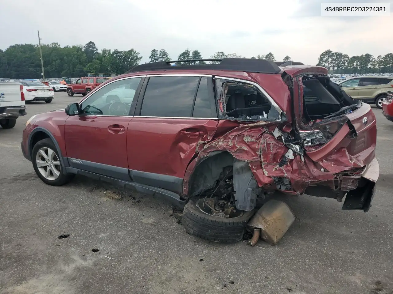 2013 Subaru Outback 2.5I Limited VIN: 4S4BRBPC2D3224381 Lot: 62403645