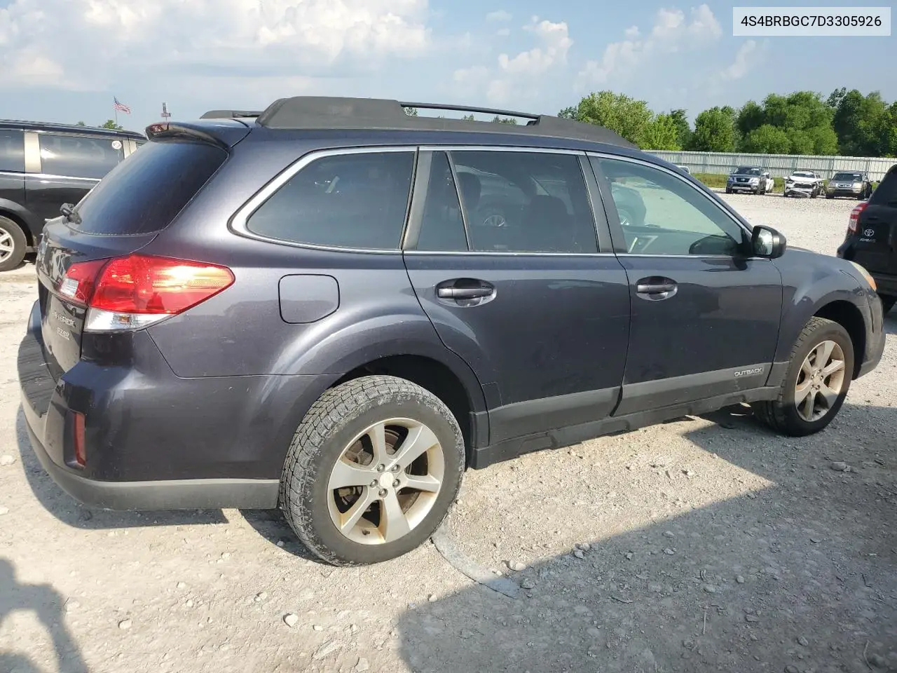 2013 Subaru Outback 2.5I Premium VIN: 4S4BRBGC7D3305926 Lot: 62577965