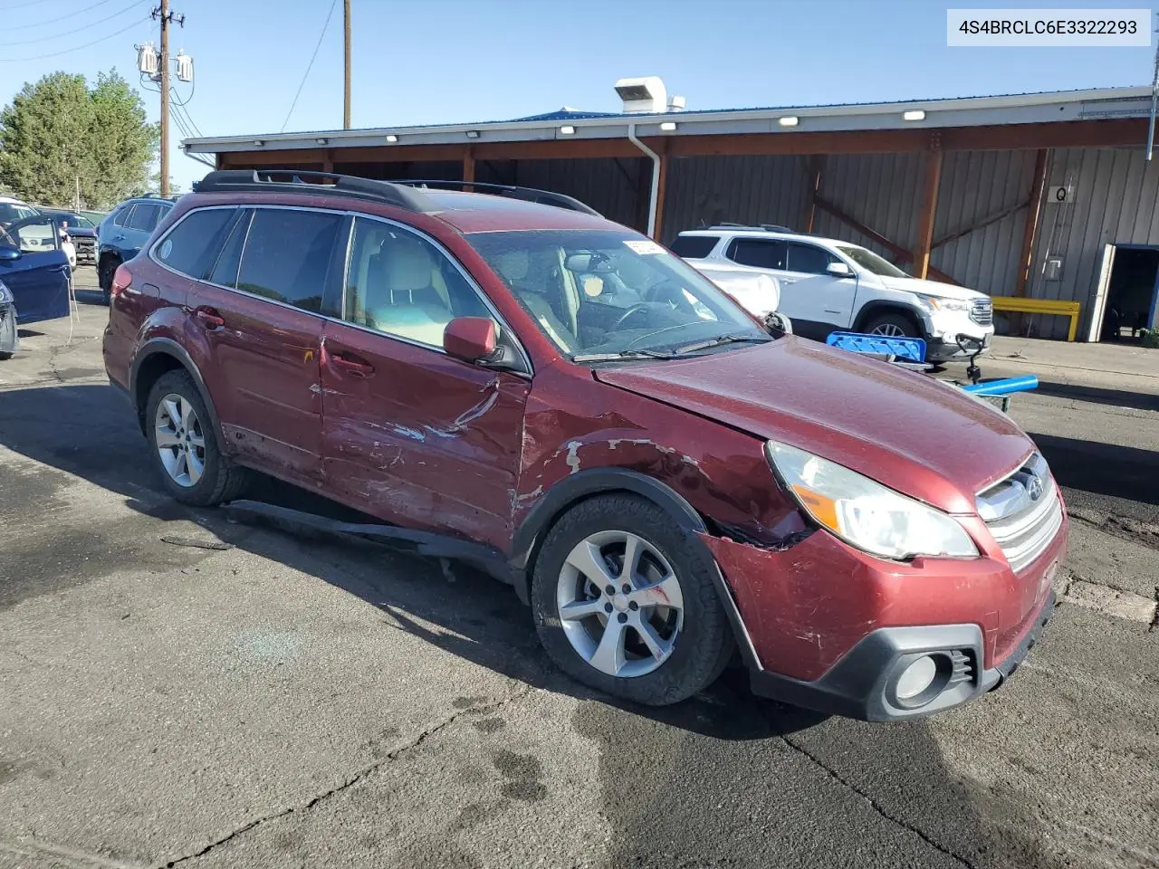 2014 Subaru Outback 2.5I Limited VIN: 4S4BRCLC6E3322293 Lot: 56737445