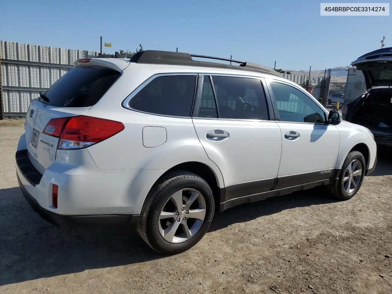 2014 Subaru Outback 2.5I Limited VIN: 4S4BRBPC0E3314274 Lot: 63117695