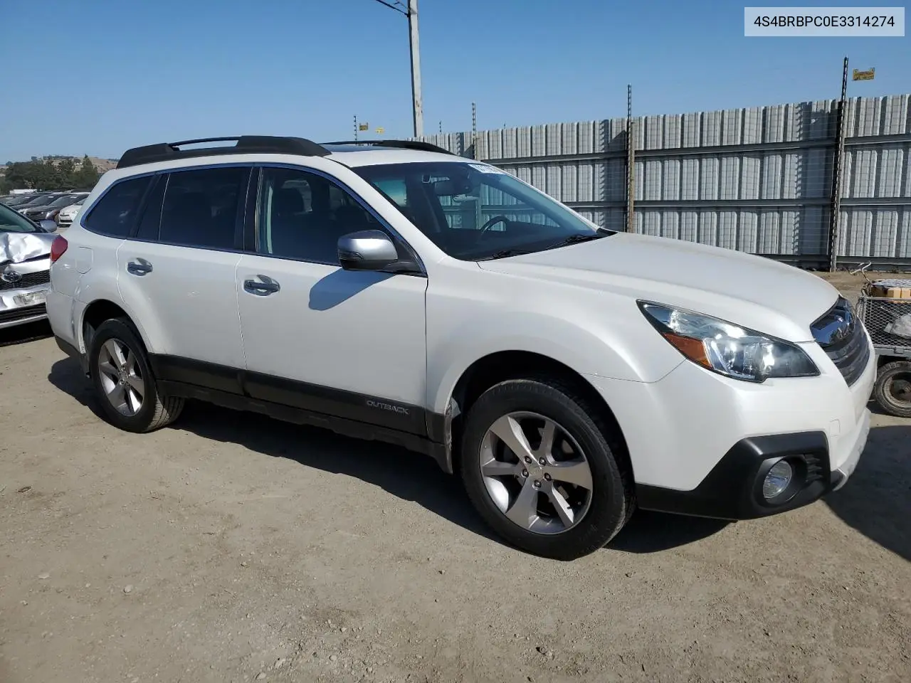 2014 Subaru Outback 2.5I Limited VIN: 4S4BRBPC0E3314274 Lot: 63117695