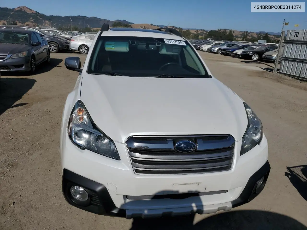 2014 Subaru Outback 2.5I Limited VIN: 4S4BRBPC0E3314274 Lot: 63117695