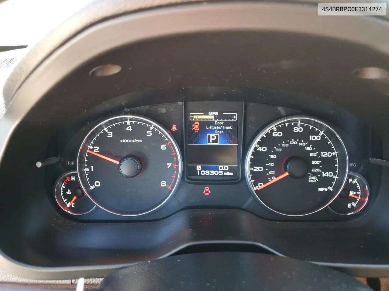 2014 Subaru Outback 2.5I Limited VIN: 4S4BRBPC0E3314274 Lot: 63117695