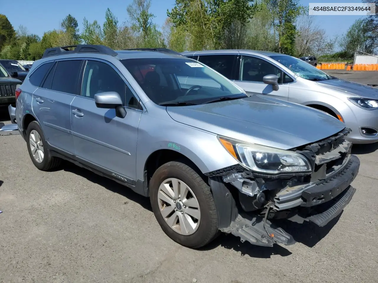 2015 Subaru Outback 2.5I Premium VIN: 4S4BSAEC2F3349644 Lot: 53554925