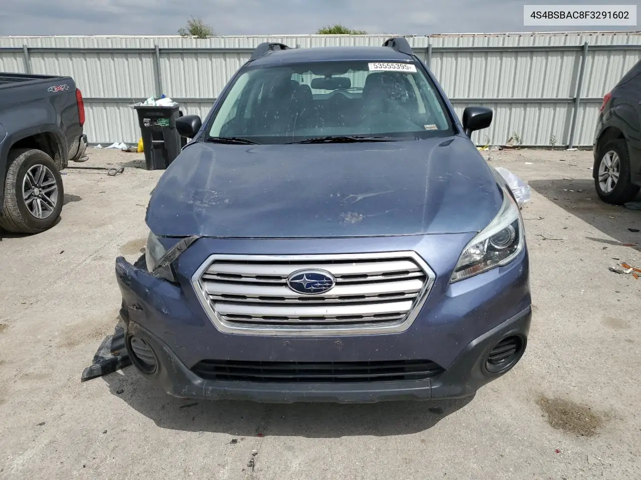 2015 Subaru Outback 2.5I VIN: 4S4BSBAC8F3291602 Lot: 53555395