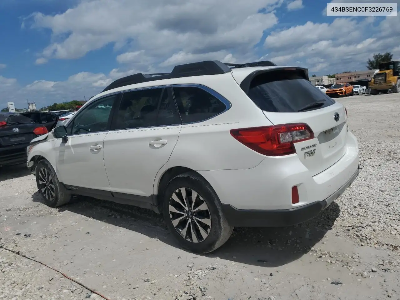 2015 Subaru Outback 3.6R Limited VIN: 4S4BSENC0F3226769 Lot: 56842285