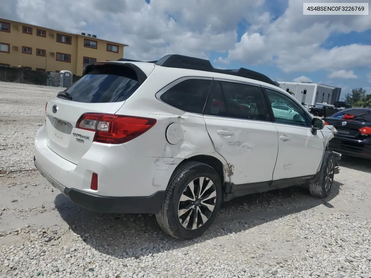 2015 Subaru Outback 3.6R Limited VIN: 4S4BSENC0F3226769 Lot: 56842285