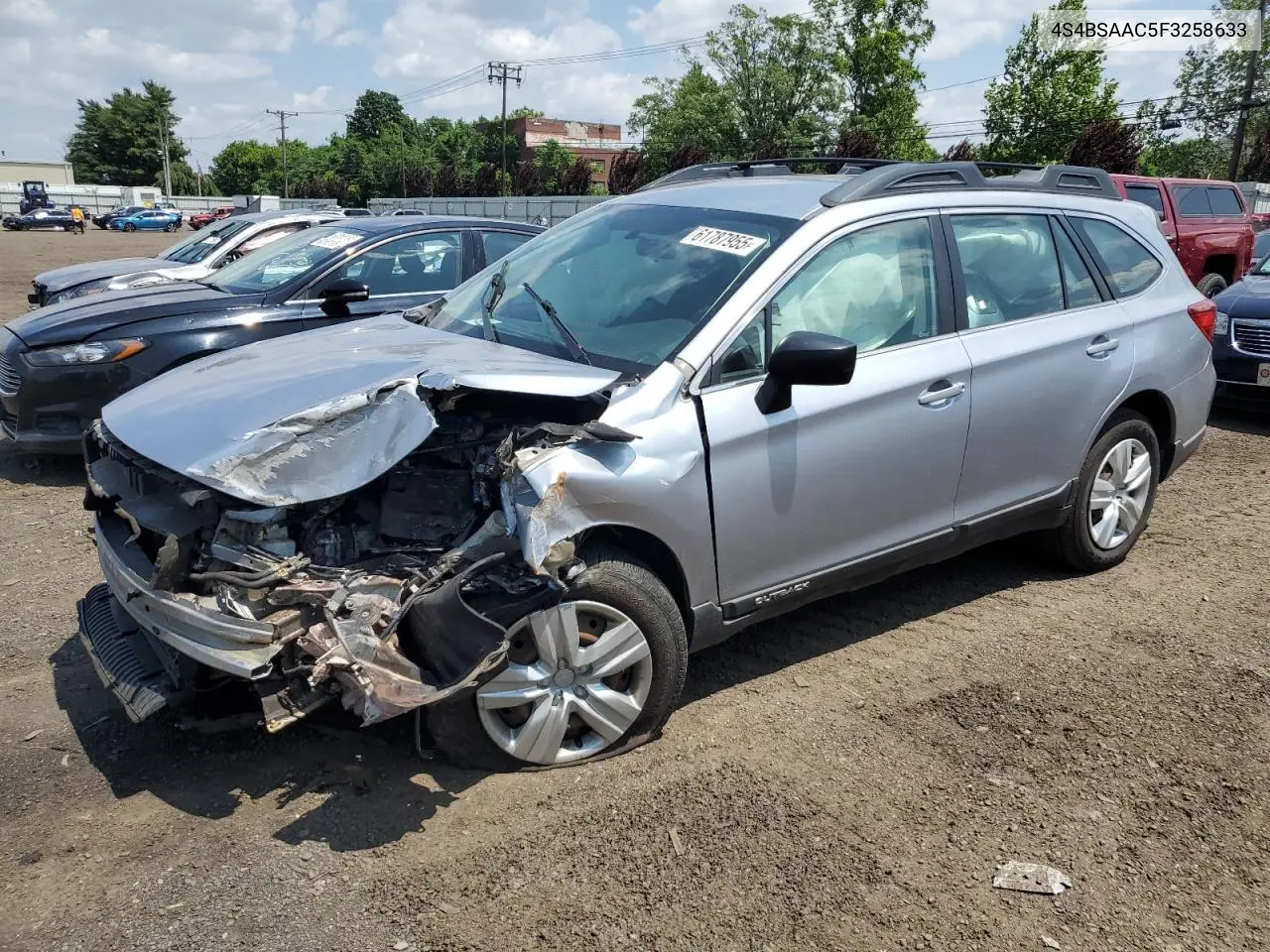 2015 Subaru Outback 2.5I VIN: 4S4BSAAC5F3258633 Lot: 61787955