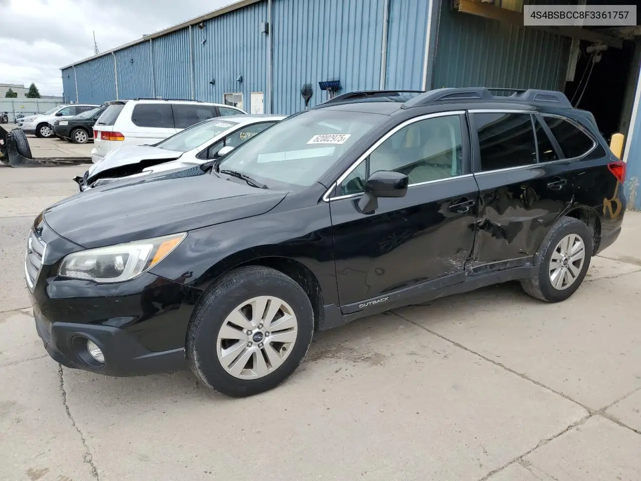2015 Subaru Outback 2.5I Premium VIN: 4S4BSBCC8F3361757 Lot: 62002975