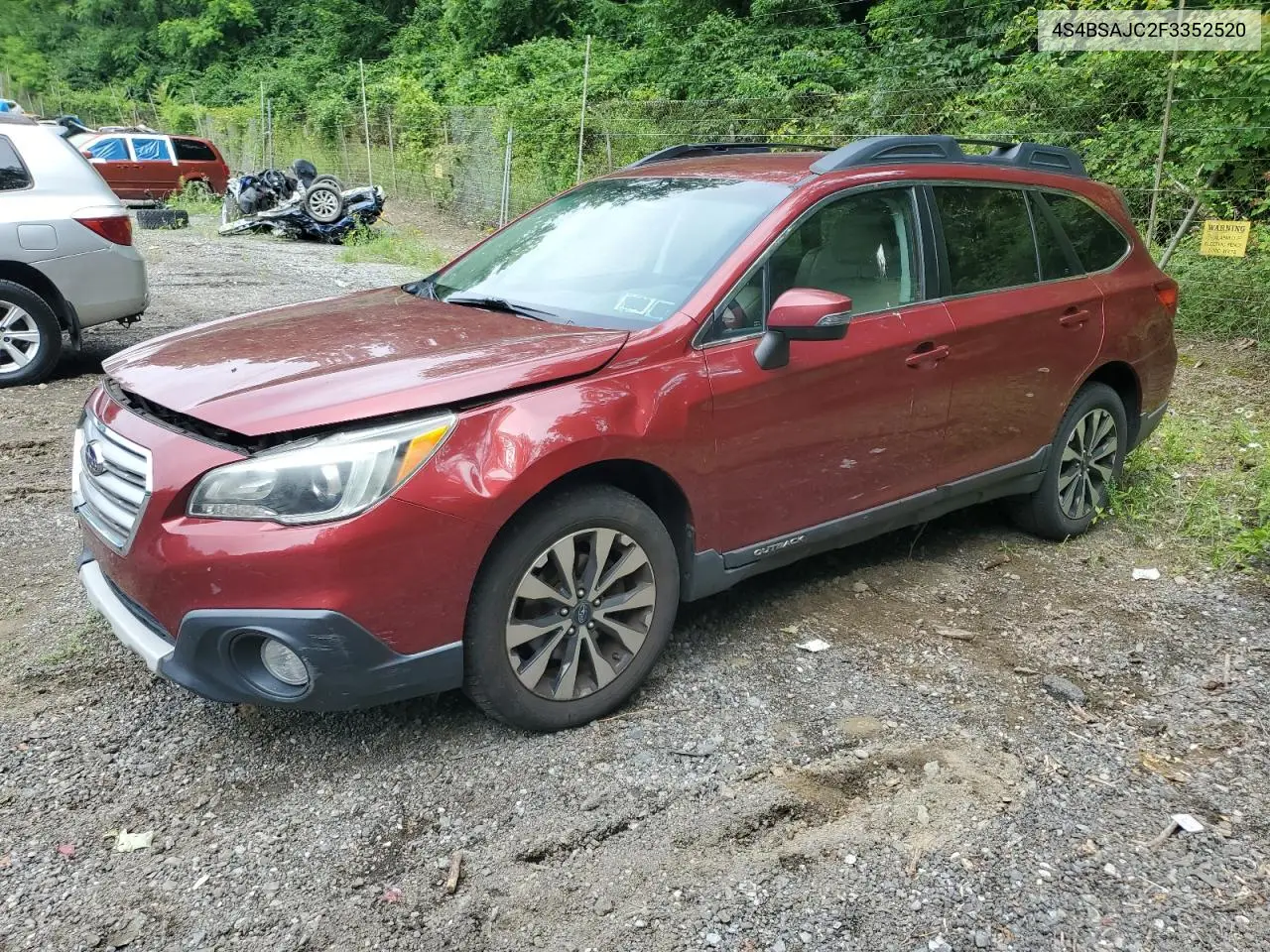 2015 Subaru Outback 2.5I Limited VIN: 4S4BSAJC2F3352520 Lot: 62532805