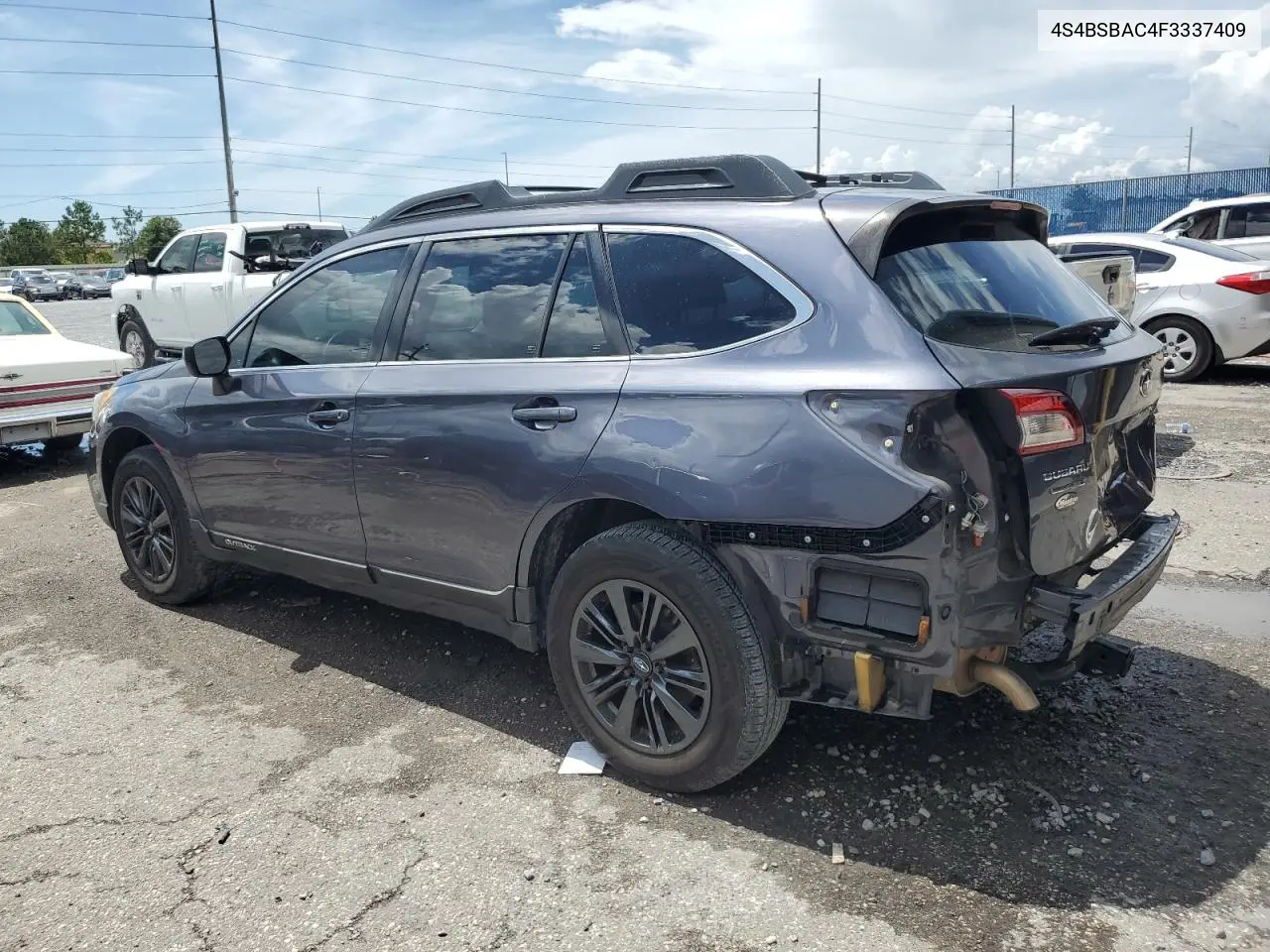 2015 Subaru Outback 2.5I VIN: 4S4BSBAC4F3337409 Lot: 62709305