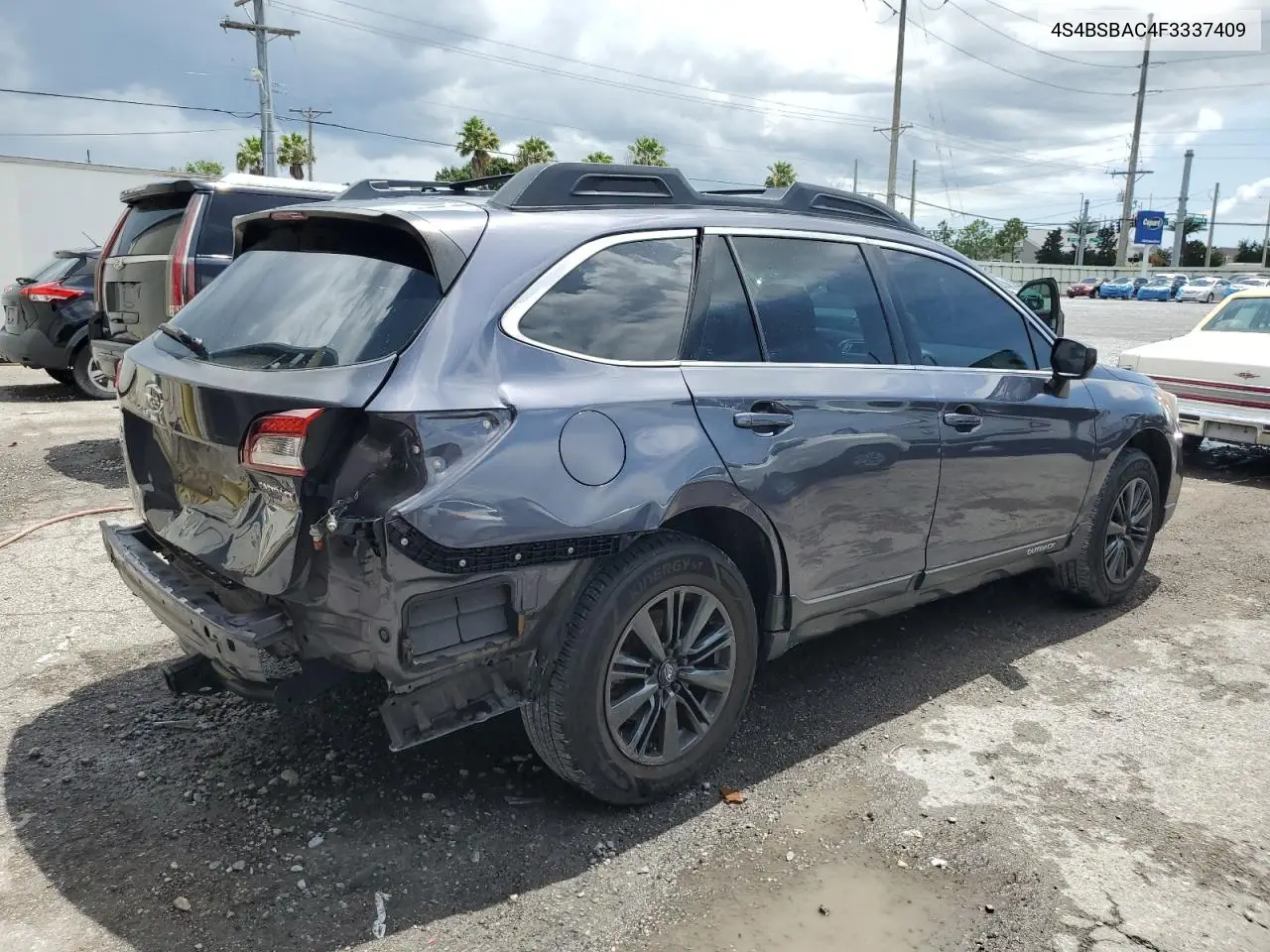 2015 Subaru Outback 2.5I VIN: 4S4BSBAC4F3337409 Lot: 62709305