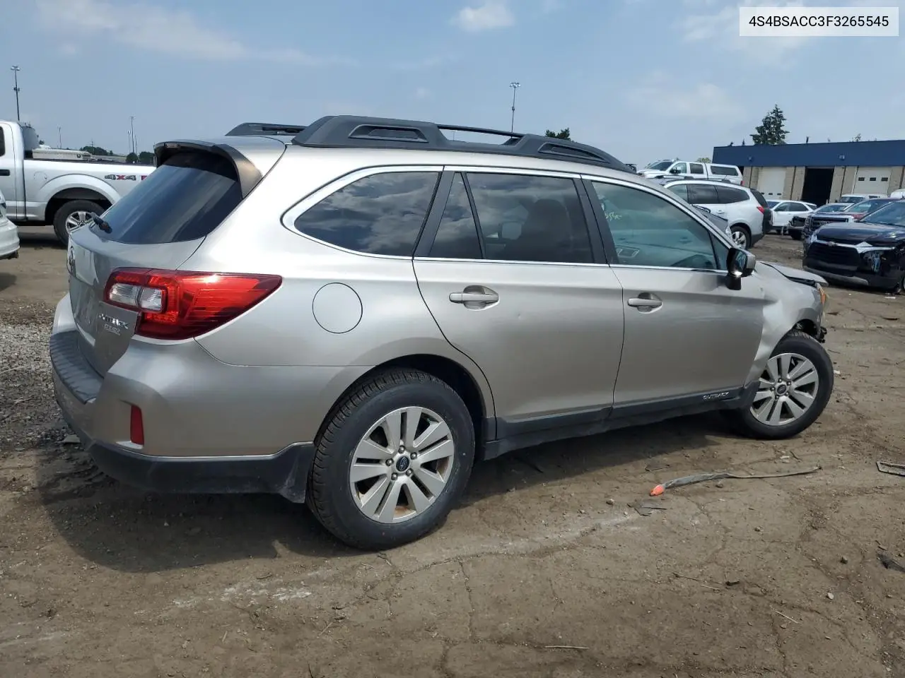 2015 Subaru Outback 2.5I Premium VIN: 4S4BSACC3F3265545 Lot: 62814135