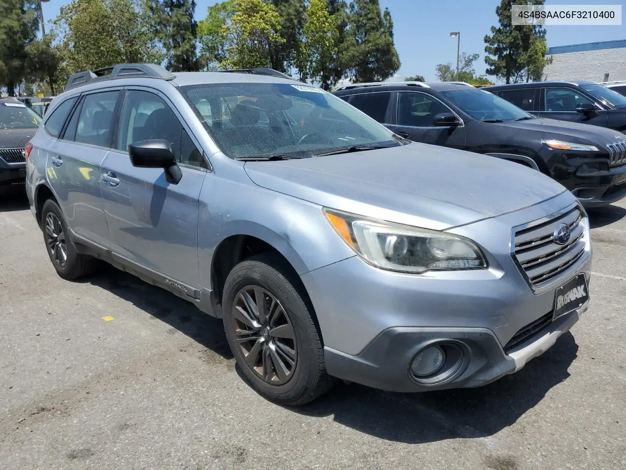 2015 Subaru Outback 2.5I VIN: 4S4BSAAC6F3210400 Lot: 62910505