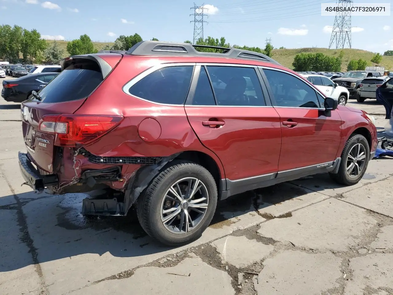 2015 Subaru Outback 2.5I VIN: 4S4BSAAC7F3206971 Lot: 62922435