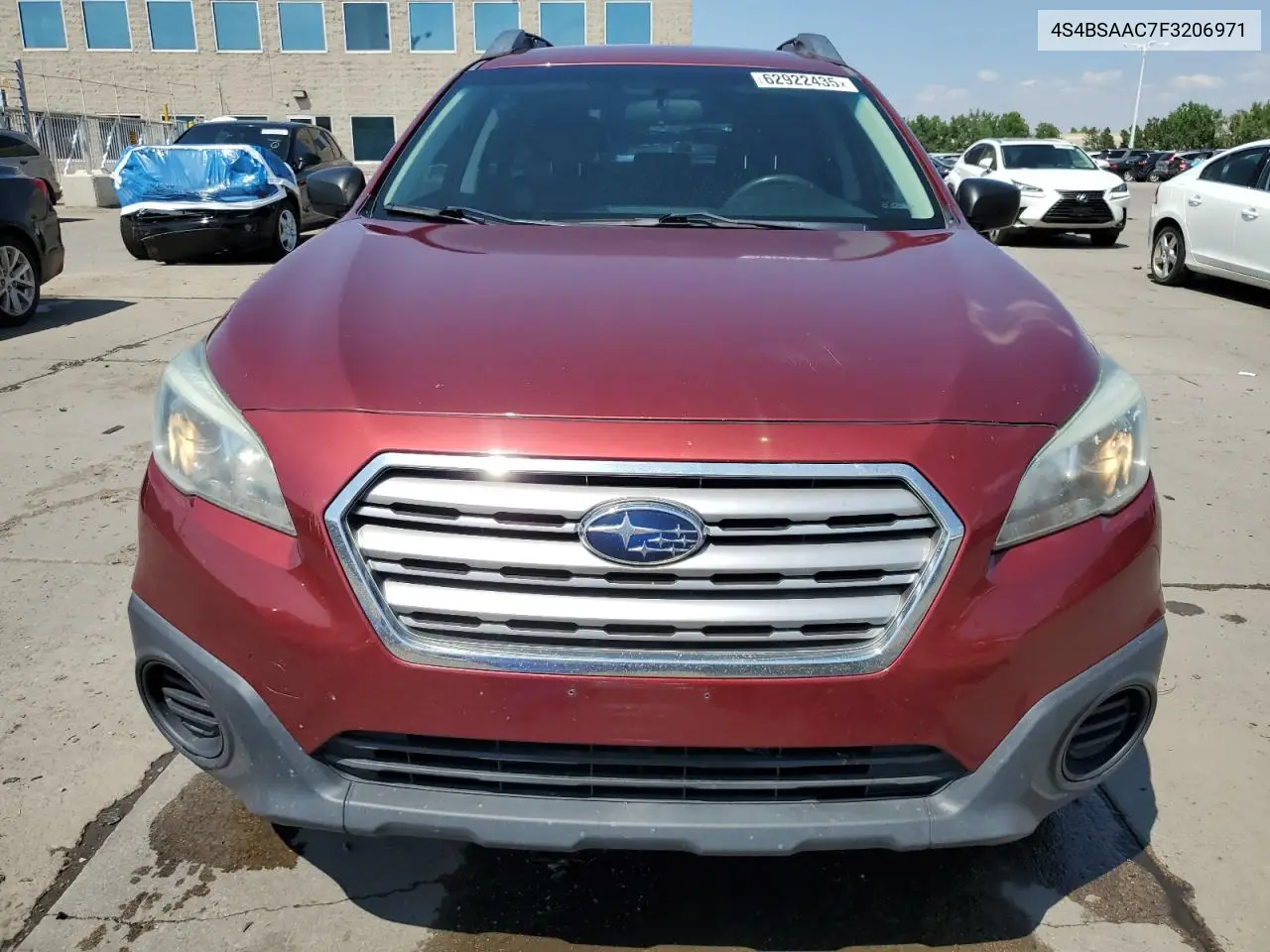 2015 Subaru Outback 2.5I VIN: 4S4BSAAC7F3206971 Lot: 62922435