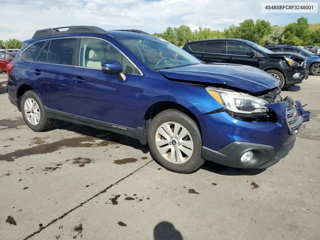 2015 Subaru Outback 2.5I Premium VIN: 4S4BSBFC8F3248001 Lot: 62942515