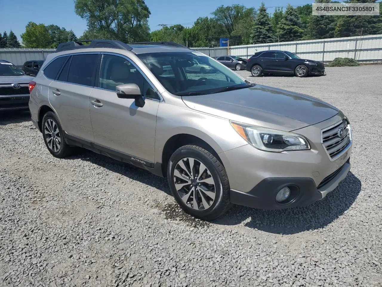2015 Subaru Outback 2.5I Limited VIN: 4S4BSANC3F3305801 Lot: 62983835