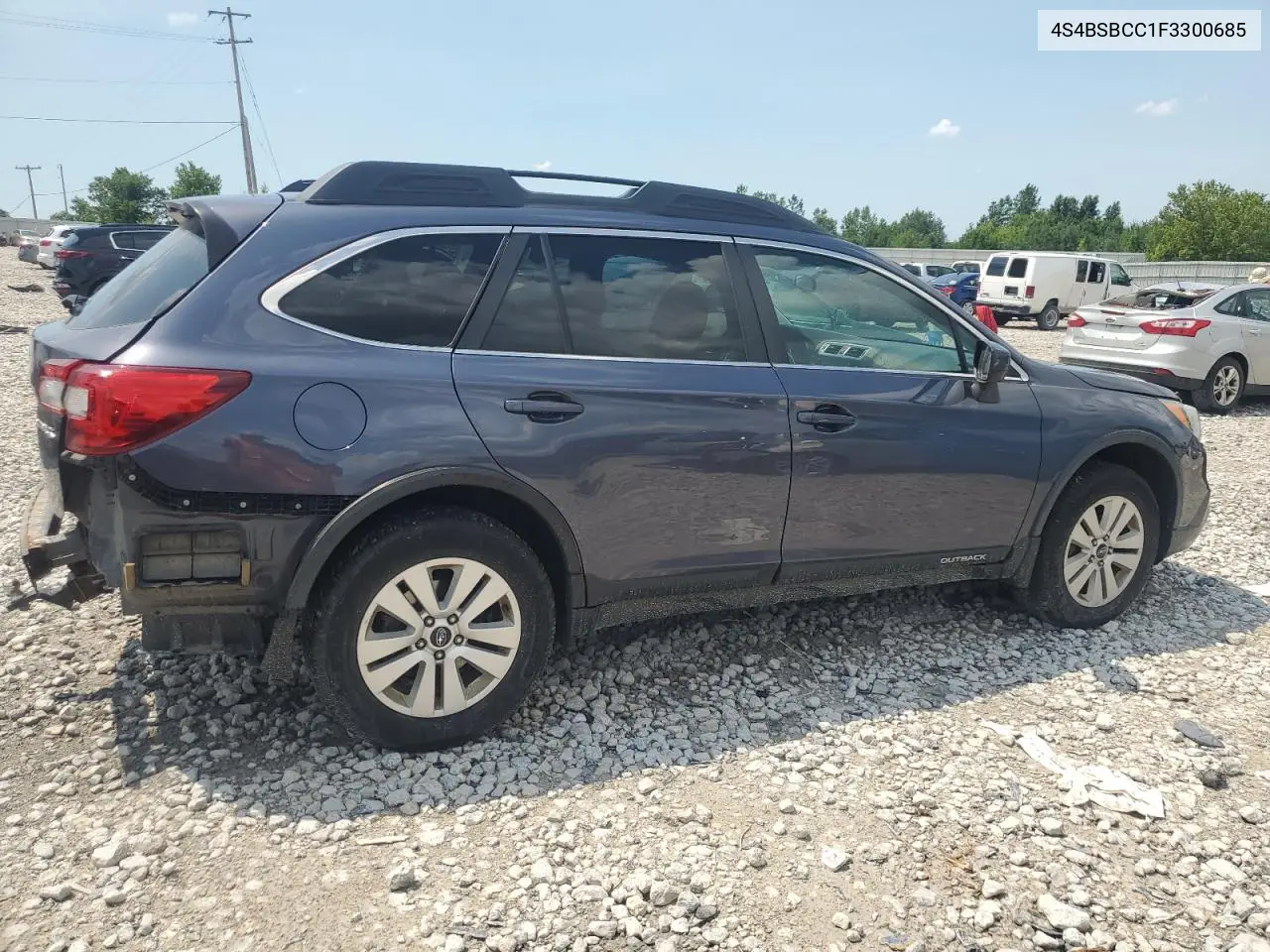 2015 Subaru Outback 2.5I Premium VIN: 4S4BSBCC1F3300685 Lot: 63023105