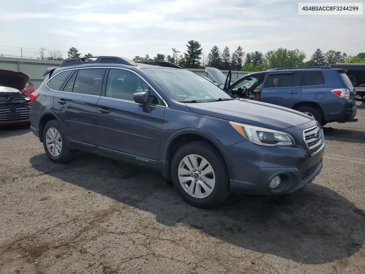 2015 Subaru Outback 2.5I Premium VIN: 4S4BSACC8F3244299 Lot: 63064035