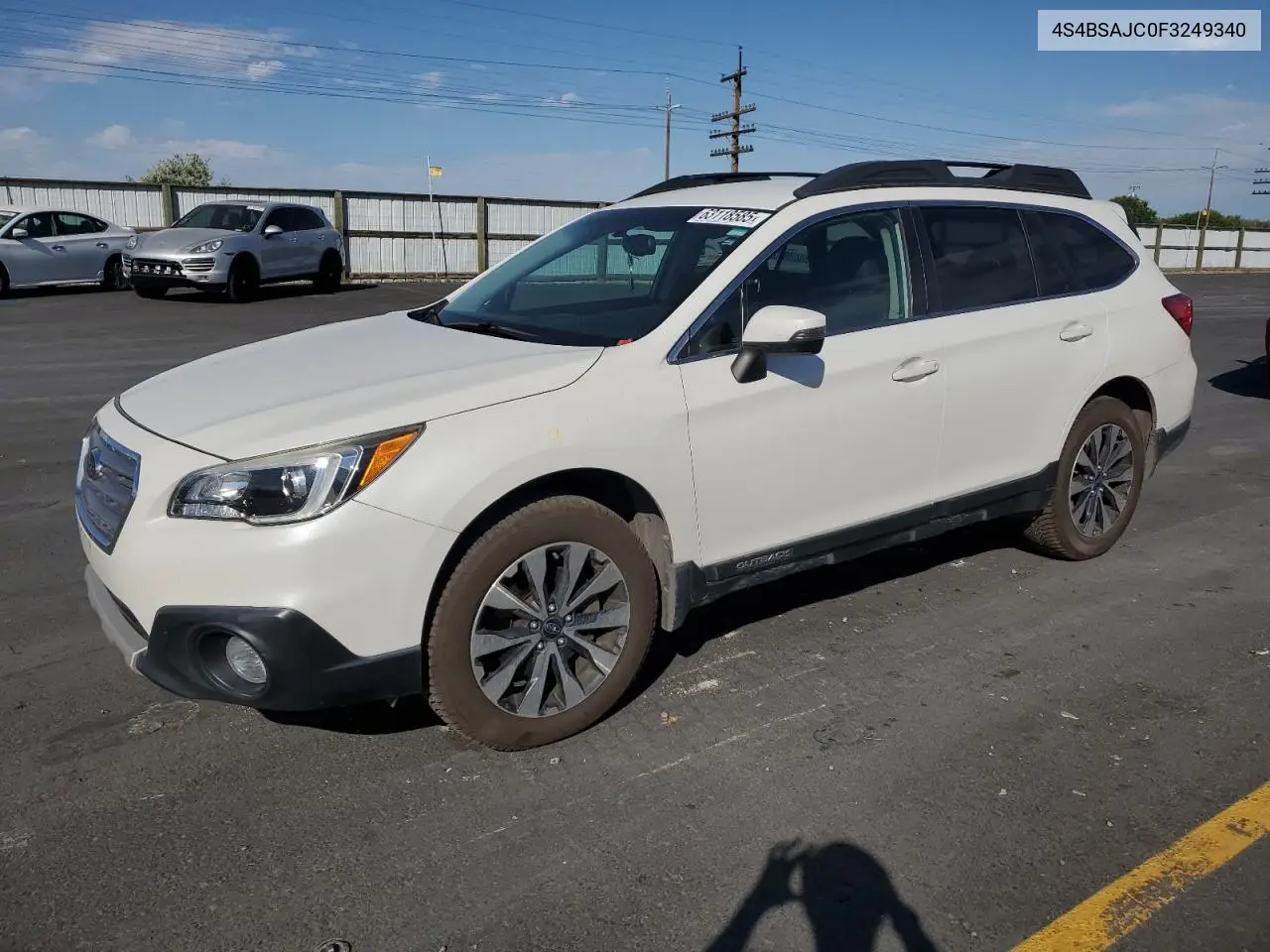 2015 Subaru Outback 2.5I Limited VIN: 4S4BSAJC0F3249340 Lot: 63118585