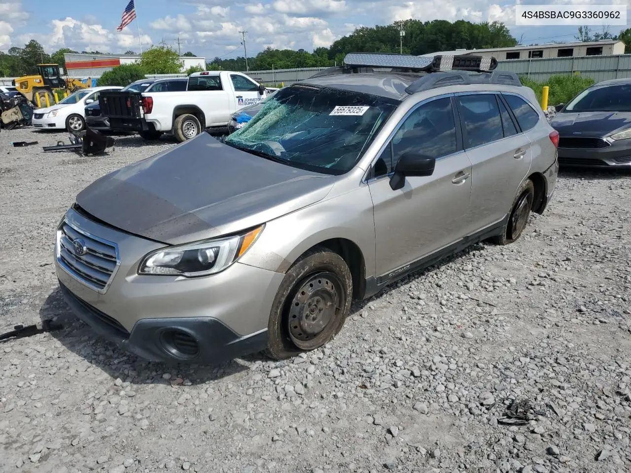 2016 Subaru Outback 2.5I VIN: 4S4BSBAC9G3360962 Lot: 56679325
